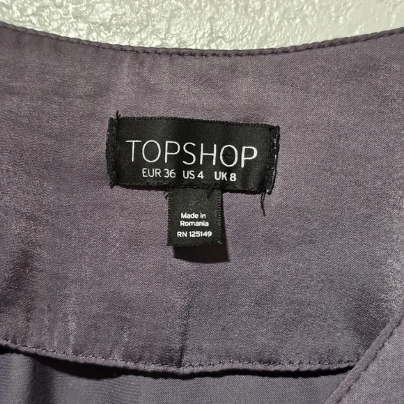 Topshop Chic Silk Lavender Button-Up Tank Top - Picture 6 of 6